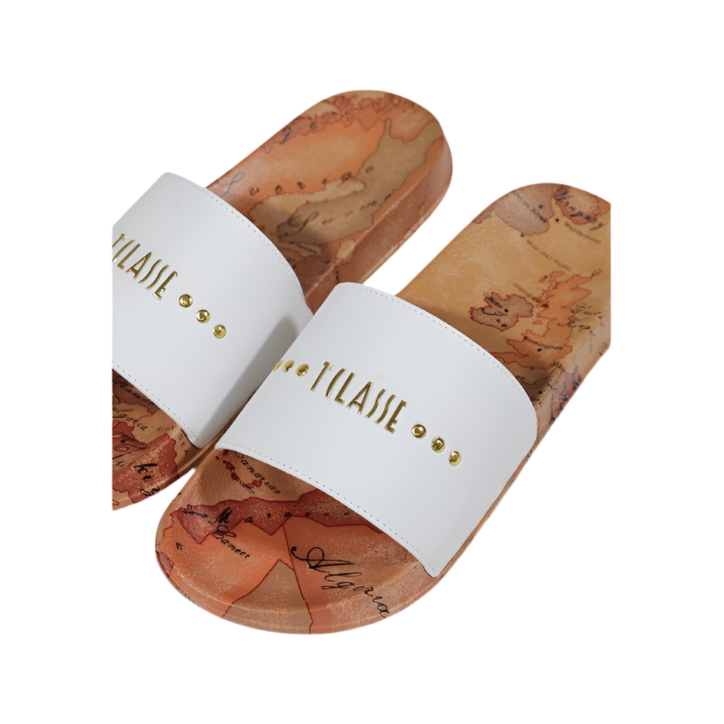 Alviero Martini Prima Classe Ciabatte Donna Bianco Suola Gomma 100% Poliuretano Primavera/Estate N 2196 0289