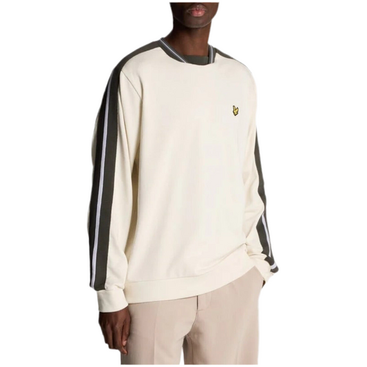 Lyle & Scott Felpa Uomo Grigia con Maniche Lunghe Scollo Tondo in Cotone 100% Autunno/Inverno ML2269V