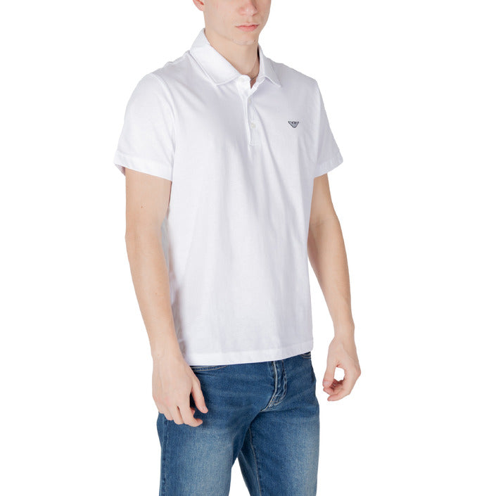 Emporio Armani Underwear Polo Uomo Bianco Bottoni Colletto Polo Scollo Tondo Maniche Corte 100% Cotone Primavera/Estate EM000571 AF12331