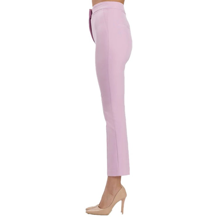 Silence Pantaloni Donna Rosa in Poliestere 95% con Cerniera Monocromo Primavera/Estate NP2002 SILPE24