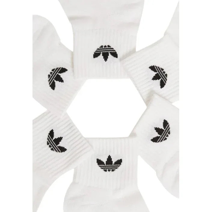 Adidas Calze Uomo Bianco Cotone 65% Elastan 2% Poliestere 32% IJ5627 - Riflesso fashion
