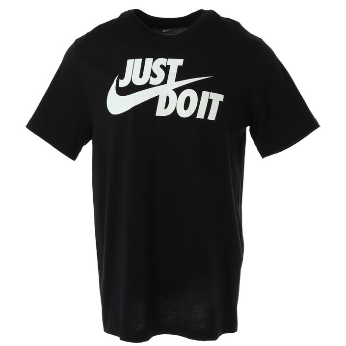 Nike T-Shirt Uomo Nera Stampa Manica Corta Scollo Tondo 100% Cotone Primavera/Estate AR5006-011