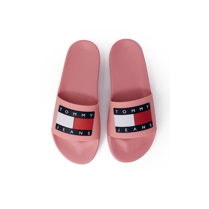 Tommy Hilfiger Jeans Ciabatte Donna Rosa Stampa Gomma 30% Poliuretano 70% Primavera Estate EN0EN02115