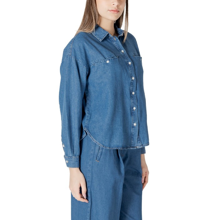 Ichi Camicia di jeans manica lunga Donna