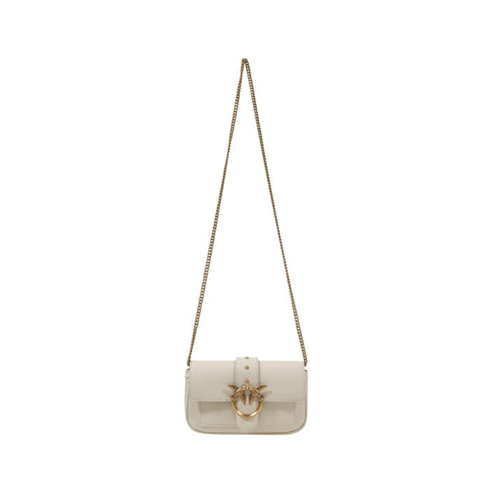 Pinko Borsa Donna Beige in Pelle 100% con Chiusura Magnetica Tasche Interne 12x20x4 cm 100061 A0F1