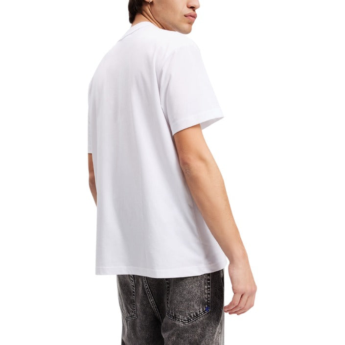 Karl Lagerfeld Jeans T-Shirt Uomo Bianca Manica Corta Scollo Tondo 100% Cotone Primavera/Estate A3M17003