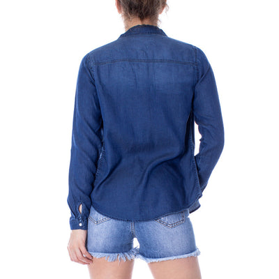 Vila Clothes Camicia di jeans manica lunga Donna