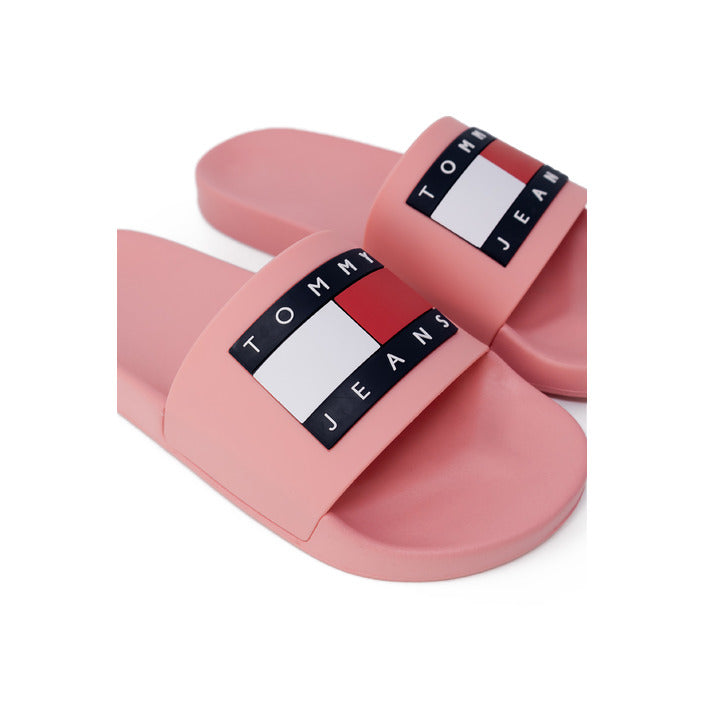 Tommy Hilfiger Jeans Ciabatte Donna Rosa Stampa Gomma 30% Poliuretano 70% Primavera Estate EN0EN02115