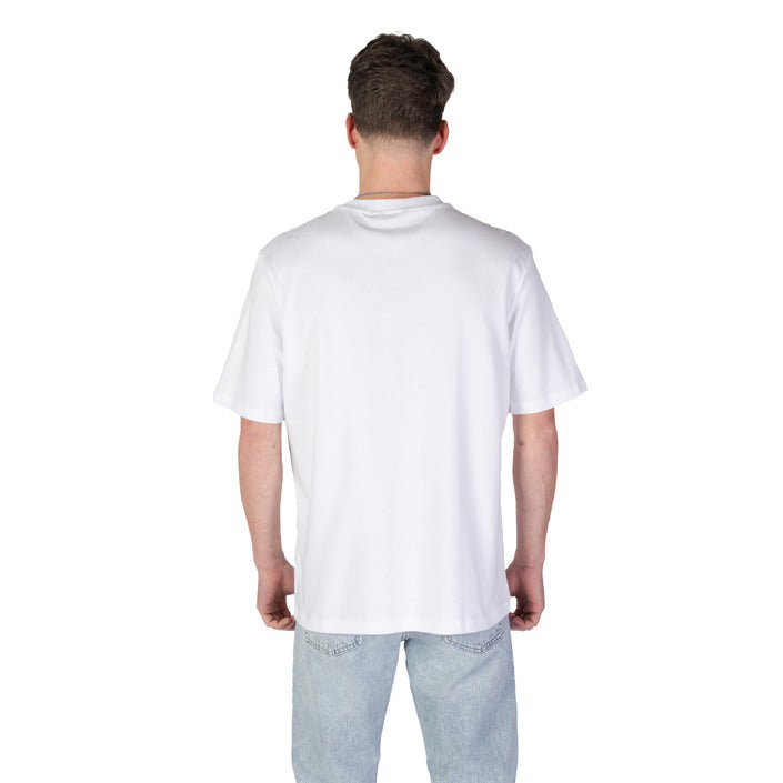 Antony Morato T-Shirt Uomo Bianca Monocromo Manica Corta Scollo Tondo 100% Cotone Primavera/Estate MMKS02465-FA100245