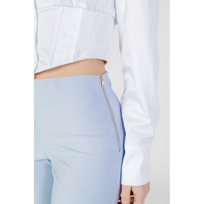 Sandro Ferrone Pantaloni Donna Azzurri in Poliestere 90% con Cerniera Primavera/Estate S18XBDSOPRANI