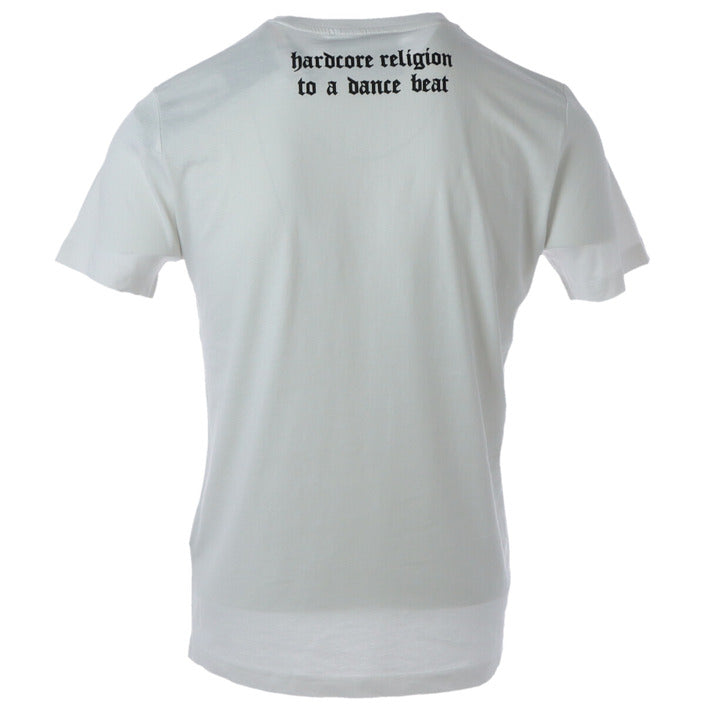 John Richmond T-Shirt Uomo Bianca Stampa Manica Corta Scollo Tondo 100% Cotone Primavera/Estate HMA20102TS