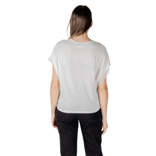 Ichi Blusa Donna Bianco Scollo V 100% Cotone Primavera/Estate 20122958