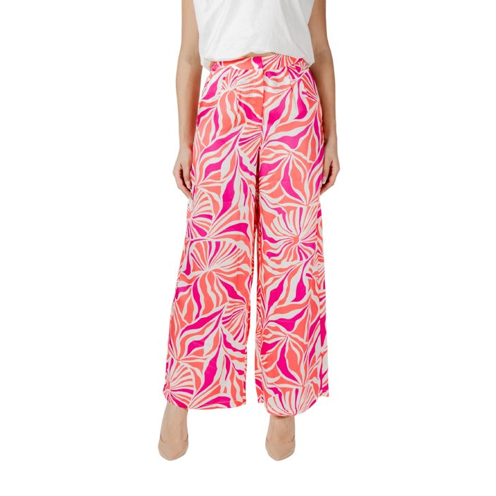 Only Pantaloni Donna Rosa Colorato Zip e Bottone 100% Poliestere Primavera/Estate 15339991