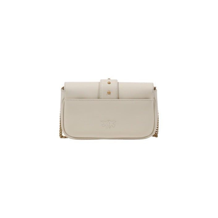 Pinko Borsa Donna Beige in Pelle 100% con Chiusura Magnetica Tasche Interne 12x20x4 cm 100061 A0F1