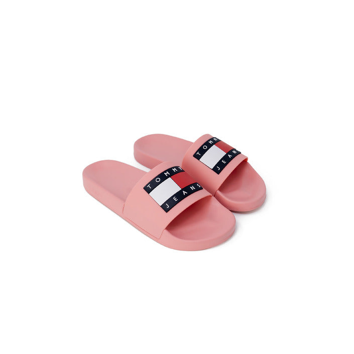 Tommy Hilfiger Jeans Ciabatte Donna Rosa Stampa Gomma 30% Poliuretano 70% Primavera Estate EN0EN02115