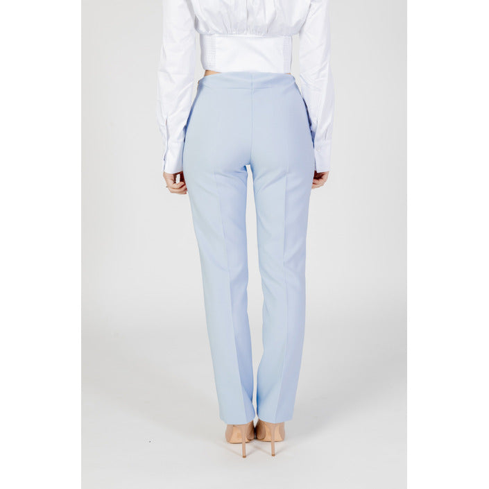 Sandro Ferrone Pantaloni Donna Azzurri in Poliestere 90% con Cerniera Primavera/Estate S18XBDSOPRANI