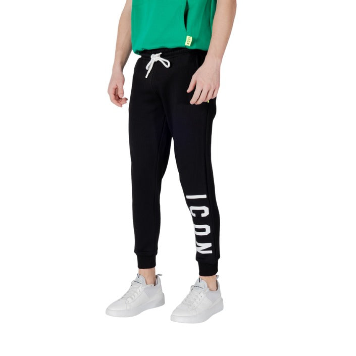 Pantaloni Sportivi Uomo Icon Neri Righe Cotone - Stile Casual