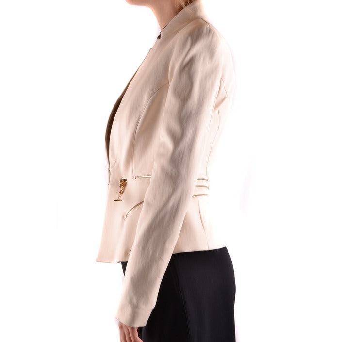 Elisabetta Franchi Giacca Donna Bianco Monocromo Clip Maniche Lunghe 38% Cotone 58% Poliammide 4% Elastan Primavera/Estate B_30958