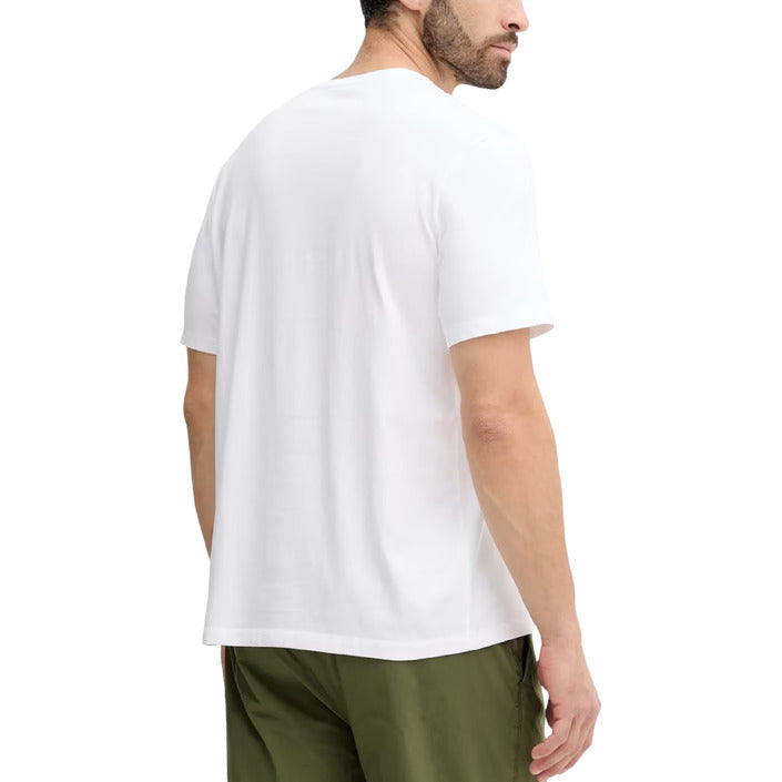 Calvin Klein Jeans T-Shirt Uomo Bianca Stampa Manica Corta Scollo Tondo 100% Cotone Primavera/Estate LV04RC841G