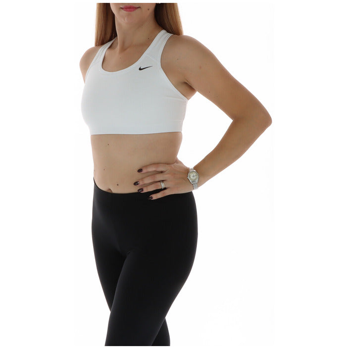 Nike Top Donna Bianco con Stampa Smanicato Scollo Tondo 82% Poliestere 18% Elastan Tutte le Stagioni BV3630-100