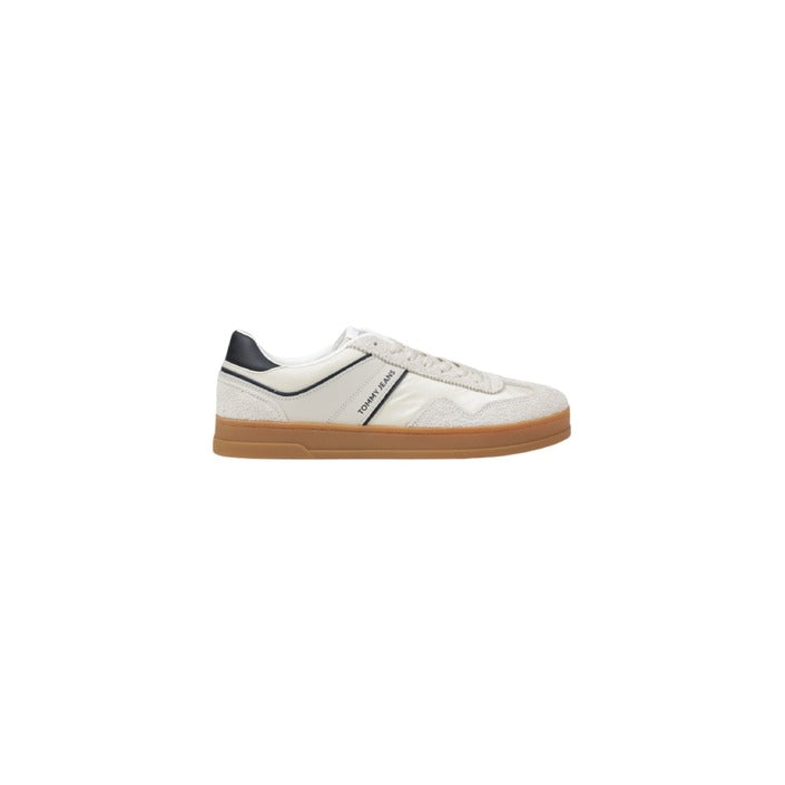Tommy Hilfiger Jeans Men's White Sneakers EM0EM01606 - 100% Leather Shoes