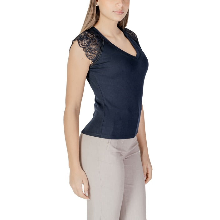Morgan De Toi Blusa Donna Blu Scollo V 33% Viscosa 64% Poliestere 3% Elastan Primavera/Estate 251-DMEG