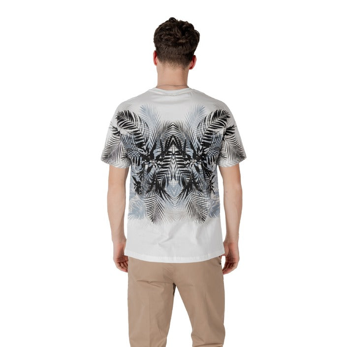 Antony Morato T-Shirt Uomo Bianca Fantasia Floreale Manica Corta Scollo Tondo 100% Cotone Primavera/Estate MMKS02514-FA100144