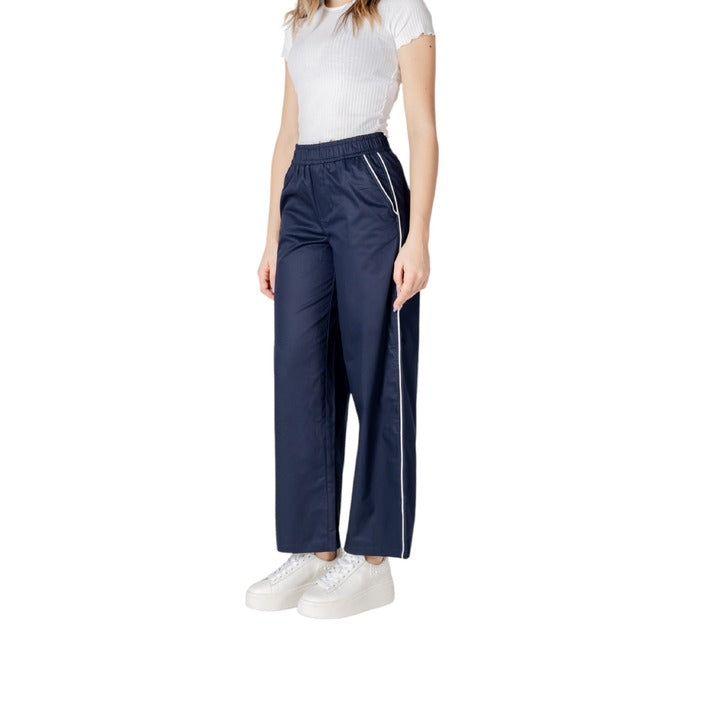 Only Pantaloni Donna Blu Tasche Anteriori 100% Cotone Primavera/Estate 15344272