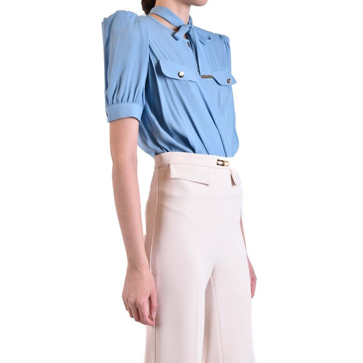 Body Donna Elisabetta Franchi Azzurro Manica Corta - Eleganza Estiva