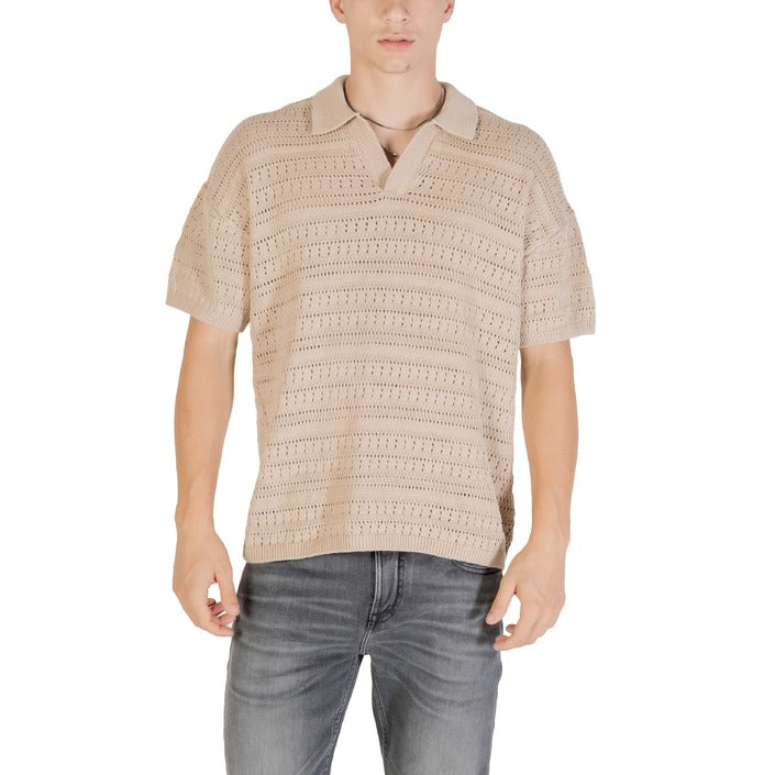 Only & Sons Maglia Uomo Nera con Maniche Corte Scollo a V in Cotone 100% Autunno/Inverno 22031835