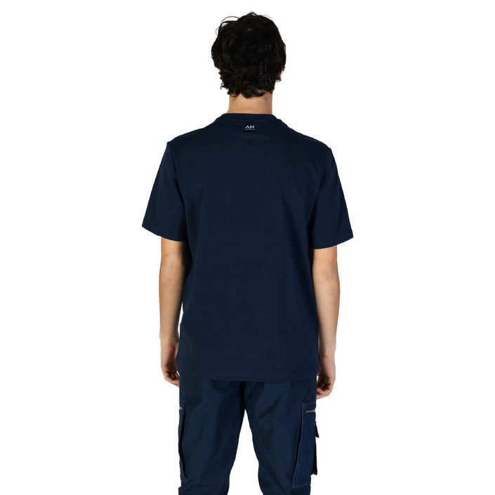 Antony Morato T-Shirt Uomo Blu Monocromo Manica Lunga Scollo Tondo 100% Cotone Autunno/Inverno MMKS02462-FA100239