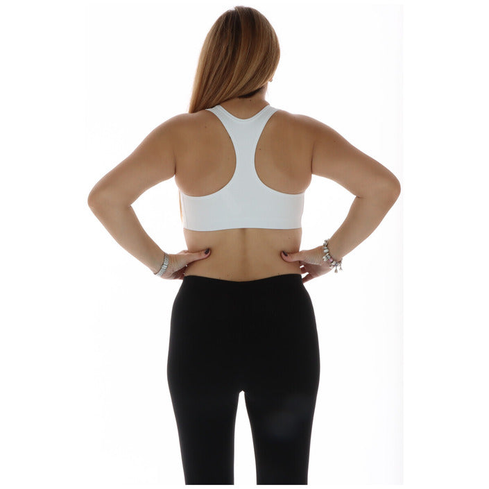 Nike Top Donna Bianco con Stampa Smanicato Scollo Tondo 82% Poliestere 18% Elastan Tutte le Stagioni BV3630-100