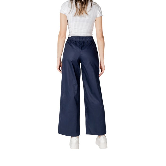 Only Pantaloni Donna Blu Tasche Anteriori 100% Cotone Primavera/Estate 15344272