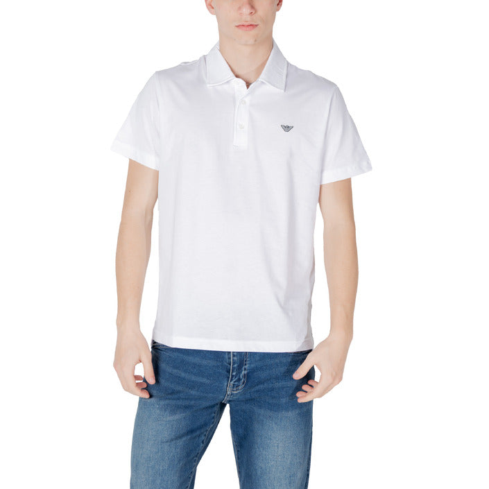 Emporio Armani Underwear Polo Uomo Bianco Bottoni Colletto Polo Scollo Tondo Maniche Corte 100% Cotone Primavera/Estate EM000571 AF12331
