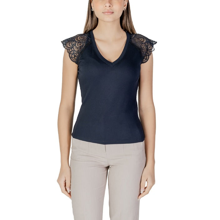 Morgan De Toi Blusa Donna Blu Scollo V 33% Viscosa 64% Poliestere 3% Elastan Primavera/Estate 251-DMEG