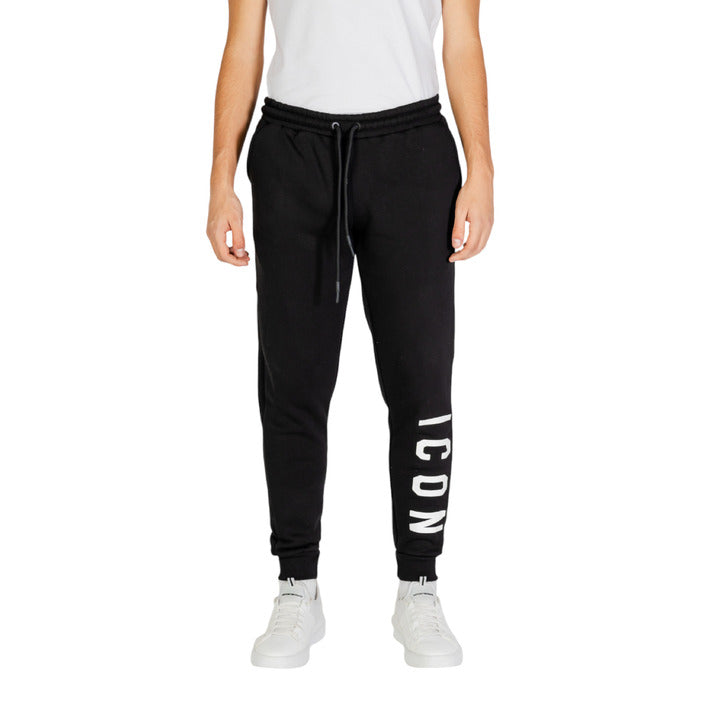 Pantaloni Sportivi Uomo Icon Neri Cotone - Stile Casual Autunno/Inverno
