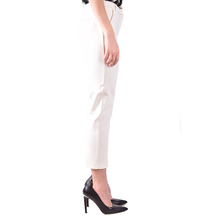 Pinko Pantaloni Donna Bianco Monocromo Zip e Bottone 60% Viscosa 30% Poliammide 5% Elastan Primavera/Estate V_27741