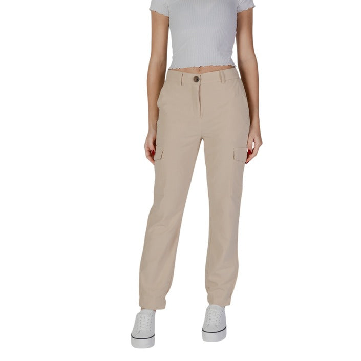 B.young Pantaloni Donna Verde Zip e Bottone 64% Poliestere 32% Viscosa 4% Lycra Primavera/Estate 20812878