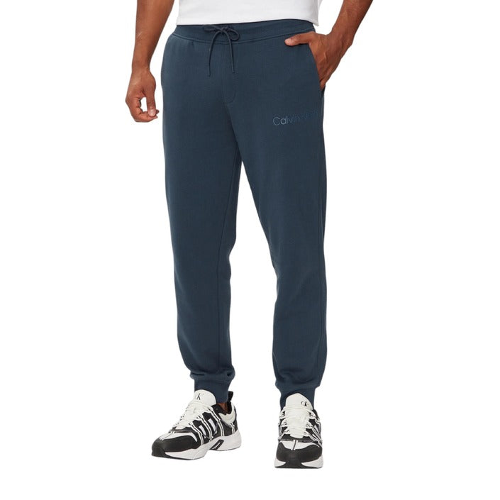 Pantaloni sportivi Uomo Calvin Klein Jeans Blu 100% Cotone - Stile Casual Americano