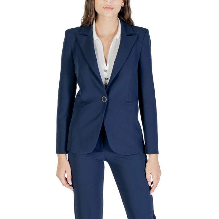 Rinascimento Giacca Donna Blu Bottone Maniche Lunghe 90% Poliestere 10% Elastan Autunno/Inverno CFC0125439003