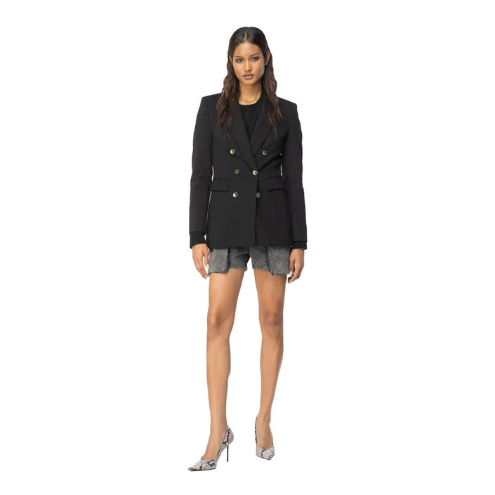 Pinko Giacca Donna Nero Bottoni Bavero Maniche Lunghe Tasca Singola 67% Viscosa 28% Poliammide 5% Elastan Autunno/Inverno V_28966