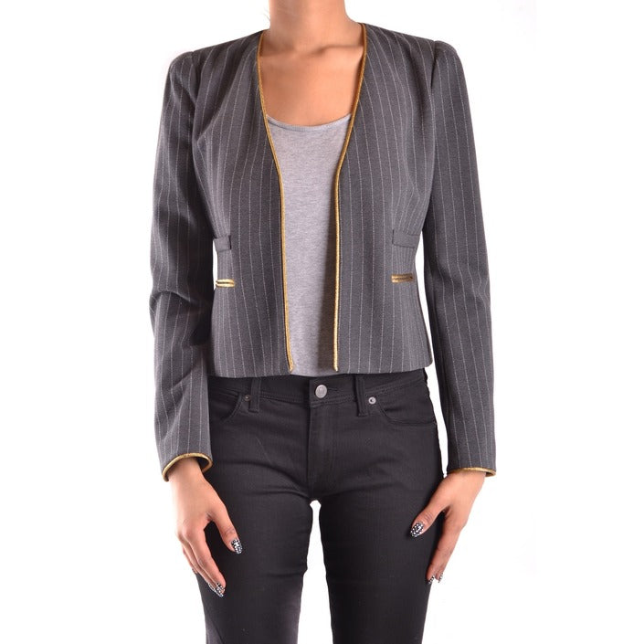 Pinko Giacca Donna Grigio Gessato Senza Chiusura Maniche Lunghe Tasche Anteriori 69% Viscosa 26% Poliammide 5% Elastan Autunno/Inverno B_28828