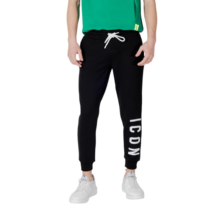 Pantaloni Sportivi Uomo Icon Neri Righe Cotone - Stile Casual