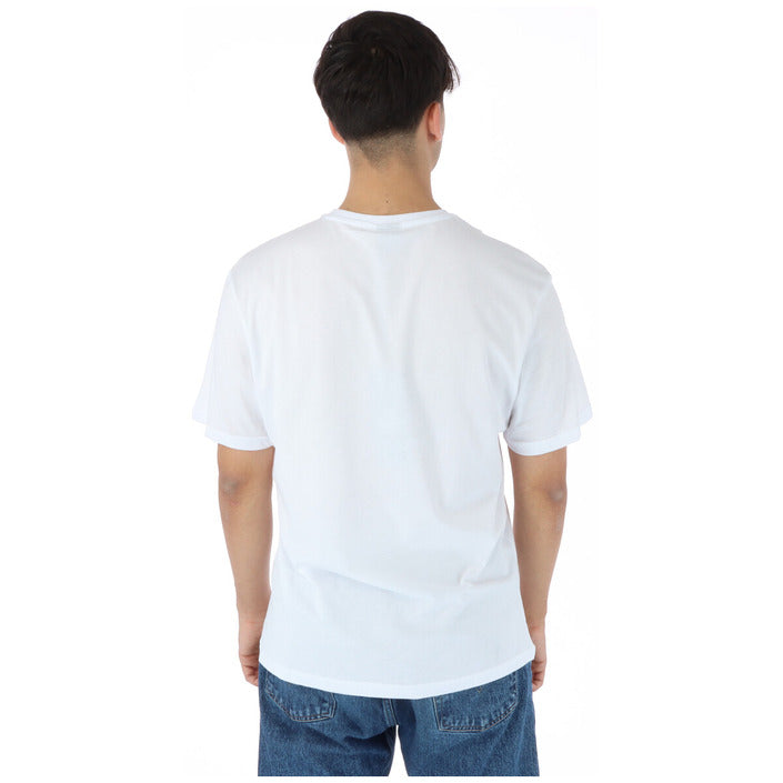North Sails T-Shirt Uomo Bianca Stampa Manica Corta Scollo Tondo 100% Cotone Primavera/Estate 902418