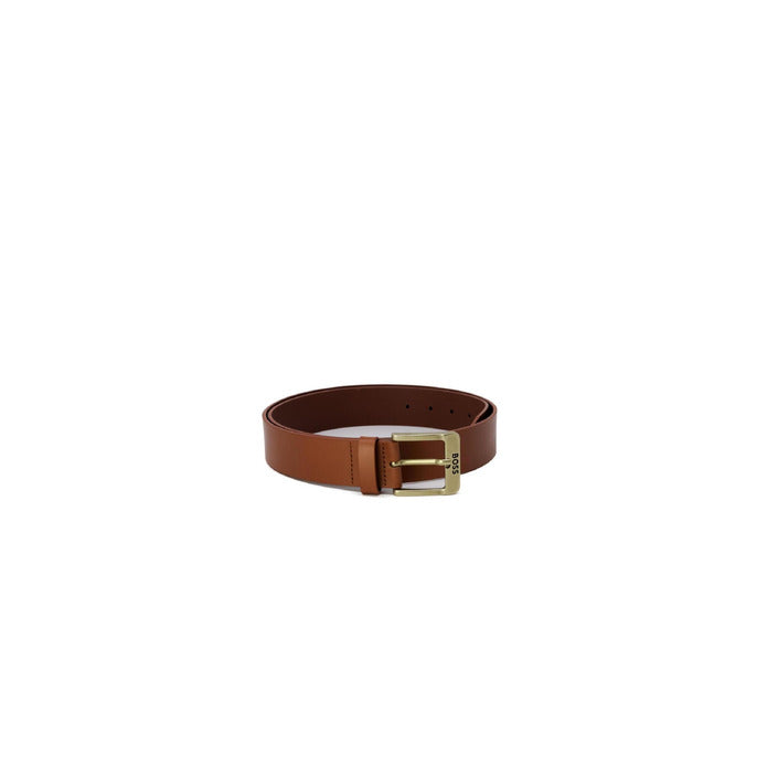 Boss Cintura Uomo Marrone Fibbia Pelle 100% 122x5x0.3 cm Primavera Estate 50512795
