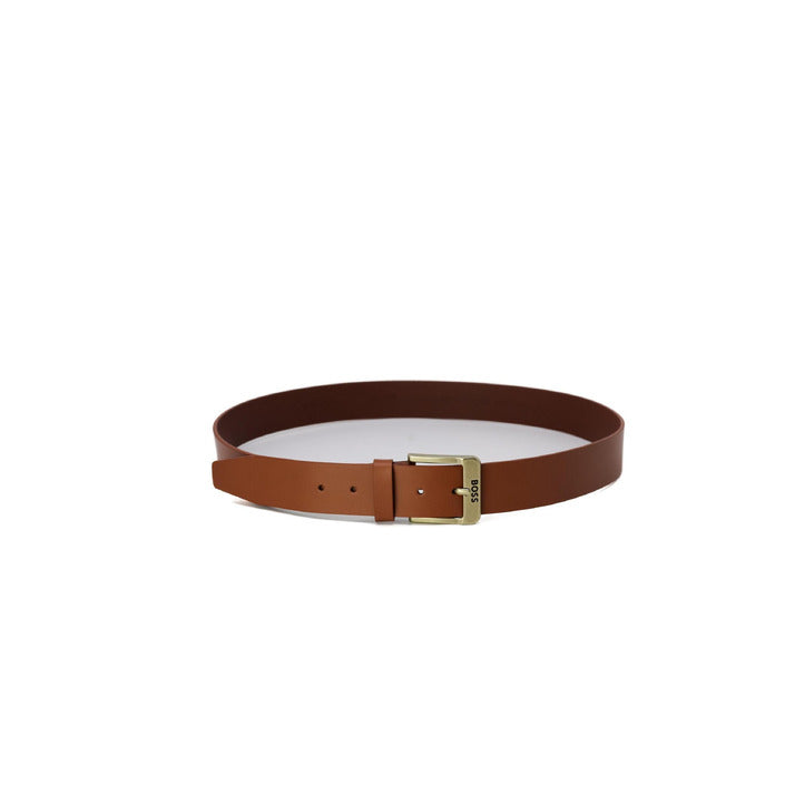 Boss Cintura Uomo Marrone Fibbia Pelle 100% 122x5x0.3 cm Primavera Estate 50512795