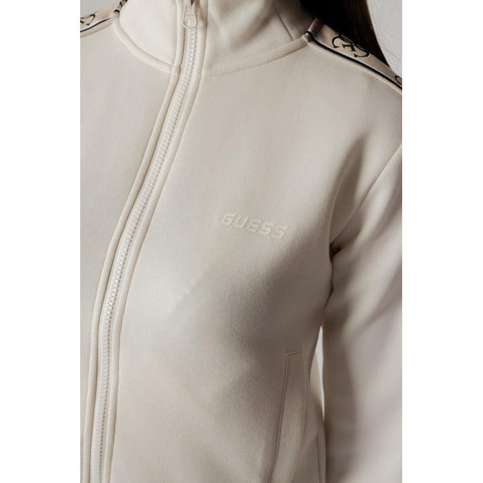 Guess Active Women's Zip-Up Sweatshirt White V2YQ16KB3P2 - 100% Cotton