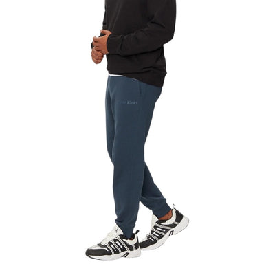 Pantaloni sportivi Uomo Calvin Klein Jeans Blu 100% Cotone - Stile Casual Americano