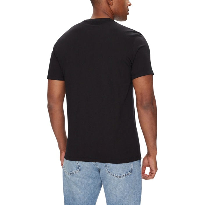 Calvin Klein Jeans T-Shirt Uomo Nera Stampa Manica Corta Scollo Tondo 100% Cotone Primavera/Estate LV04RC844G