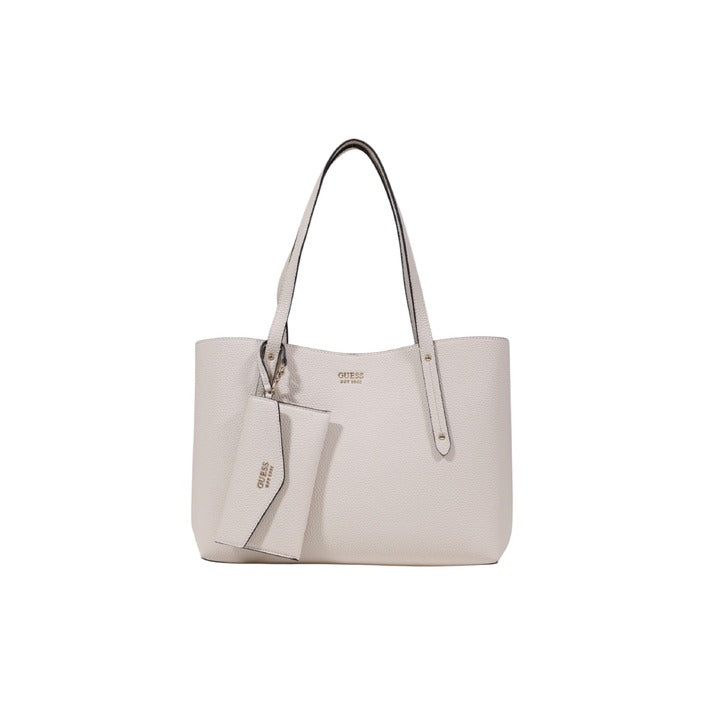Guess Borsa Donna Bianca in Poliuretano 100% con Tasche Interne 28x36x15 cm HWPG96 48230